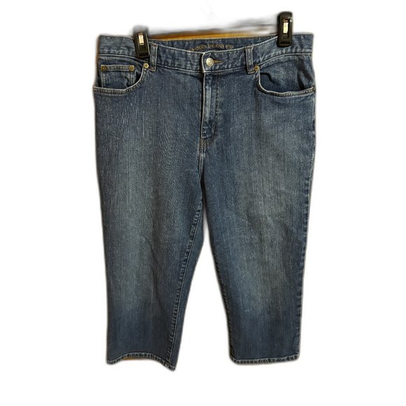 Vintage Ralph Lauren Womens Cropped‎ Denim Jeans Capri Size 10 - Picture 1 of 14